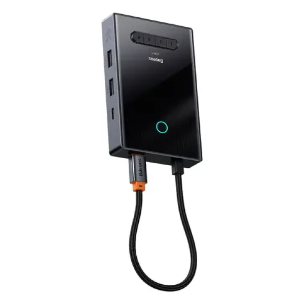 Baseus PioneerJoy 8v1 šedá / USB hub / USB-C / HDMI 4K 60Hz / HDMI 4K 30Hz / DisplayPort 8K 30Hz / VGA (WKYY030413)