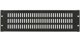 Lanview Ventilačný zaslepovací panel 19" čierna / Zaslepovací panel / 3U / perforovaný / skrutkovacia montáž (RAB210BL)