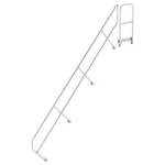 MUNK Günzburger Steigtechnik 600514 Munk Druhé madlo na schody s plošinou 45° 14 schodov 1 ks; 600514