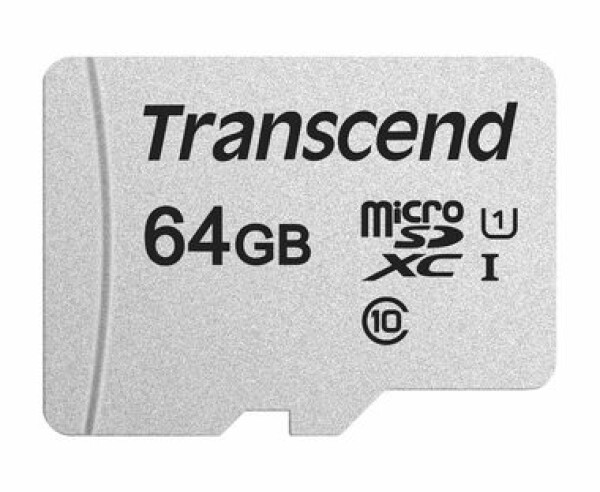 Transcend 300S Micro SDXC 64GB / UHS-I / U1 / R: 95MBs / W: 25MBs (TS64GUSD300S)