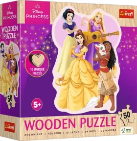 Trefl - Puzzle - Drevené obrysové puzzle Disney: Krásne princezné