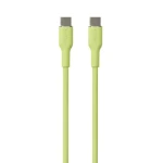 Puro Soft Silicone Cable svetlo zelená / dátový kábel / USB-C - USB-C / 1,5 m (PUUSBCUSBCICONLGRN)
