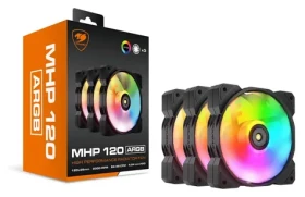 COUGAR MHP 120 ARGB 3 ks čierna, biela / Ventilátor / 120 mm / ARGB / PWM / 600-2000 RPM (CGR-CF-MHP12HB3-RGB)