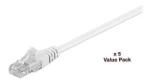 MicroConnect CAT5e U/UTP VALUEPACK 15m biela / PVC / 5ks (V-UTP515WVP)