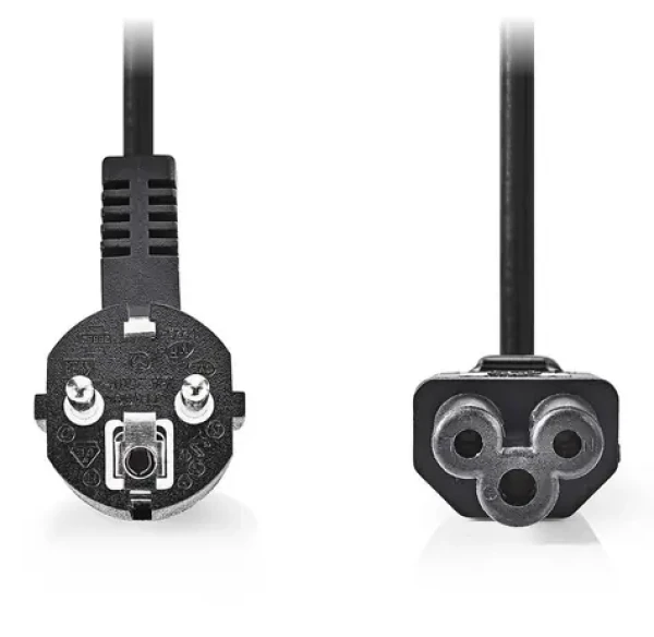 Nedis napájací kábel Typ F - IEC-320-C5 čierny / Napájací kábel / 10A / trojlístok, uhlový konektor / 3 m (CEGL10100BK30)