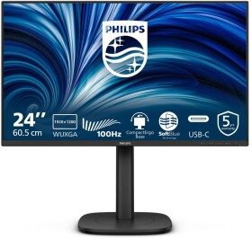 Philips Philips 24B2N3200D - 3000 Series - LED-Monitor - 61.13 cm (24") - 1920 x 1200 WUXGA @ 100 Hz - IPS - 300 cd/m2 - 1500:1 - 4 ms - HDMI, VGA, DisplayPort - Lautsprecher - Schwarz