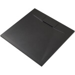 CERANO - Sprchová vanička čtvercová Enzo - SMC/minerální kompozit - strukturovaná černá matná - 80x80x3 CER-666049