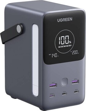 Ugreen Powerbank 48000mAh PB770, 2x USB + 4x USB-C, 300W (szary)