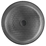 SAPHO - MARAGUA gravírované sklenené umývadlo na dosku priemer 39,5cm, čierna TY214