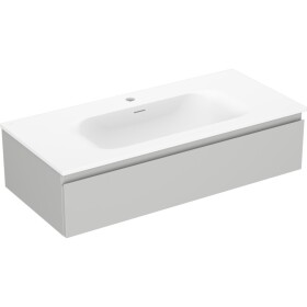 MEXEN/S - Orio kúpeľňová skrinka 100 cm s umývadlom Vela, 1 šuplík, sivá mat/biela mat 91A10-10023-1-BF62-W23M01