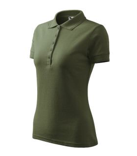 Dámske tričko Pique Polo khaki S