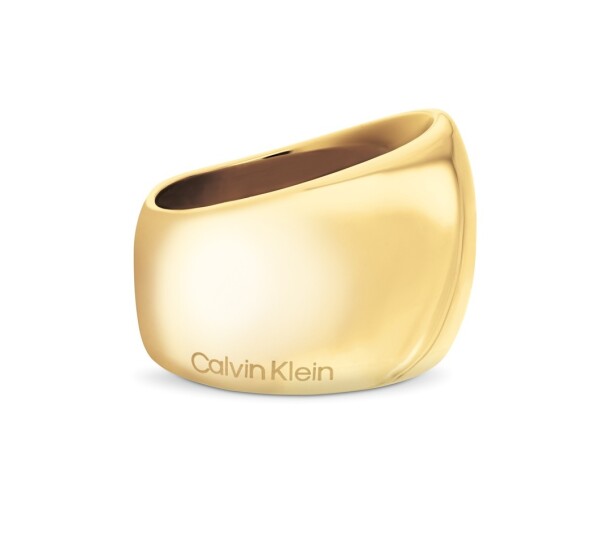 Calvin Klein Masívny pozlátený prsteň Modern Purity 35000834 56 mm