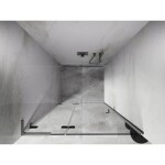 MEXEN/S - Lunar L sprchové dvere krídlové ľavé 75, transparent, nikel kartáčovaný 834L-075-000-97-00-L