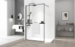 REA/S - Sprchová zástena BLER 90 + polica a vešiak EVO KPL-K7638