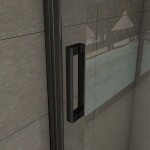 H K - Sprchové dvere jednokrídlové BLACK SAFIR D1 100, 98,7-101,7x 200 cm SE-BLACKSAFIRD1100SET