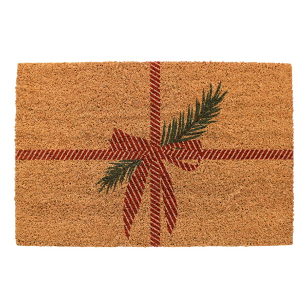 Bella Rose Vianočná rohožka z kokosových vlákien Darček s mašľou