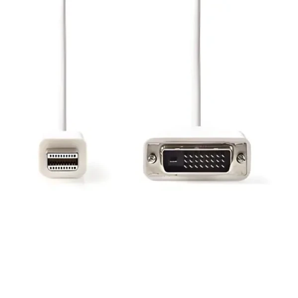 Nedis kábel Mini DisplayPort - DVI-D 24+1 biela / Kábel / DisplayPort 1.2 / 21,6 Gbps / 2 m (CCGP37700WT20)