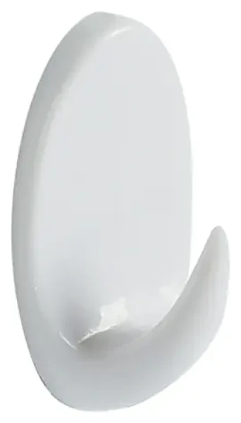 Spirella MAXI oválne háčiky na uteráky 2 ks biele / ABS / samolepiace / 55 x 35 mm
