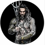 Jedlý papir Aquaman na čiernom pozadí 19,5 cm - Pictu Hap - Pictu Hap