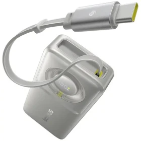 Baseus Free2Pull 10000mAh 30W s káblom USB-C sivá / Powerbanka / 2xUSB-C (P10073701843-00)