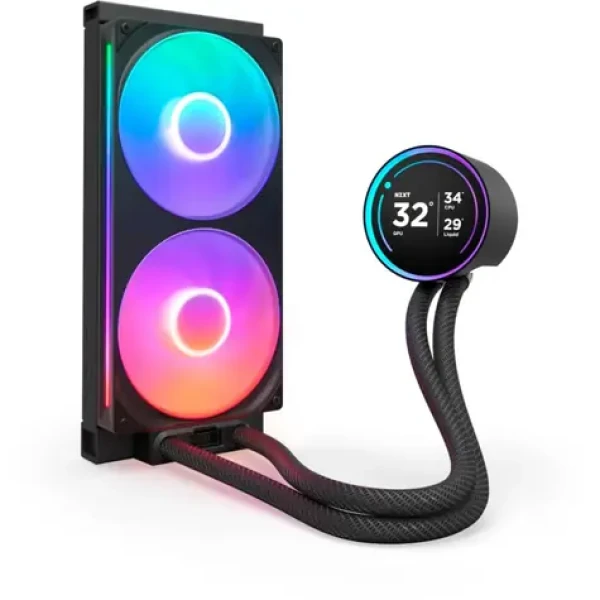 NZXT Kraken Elite 280 RGB čierna / 2x 140mm / Fluid Dynamic Bearing / 34.5 dB @ 2000 RPM / 98.61 CFM / AMD + Intel (RL-KR28E-B2)