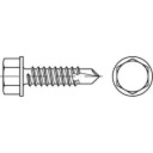 TOOLCRAFT 141336 závrtná skrutka 3.9 mm 13 mm vonkajší šesťhran DIN 7504 ocel glavanizované zinkom 1000 ks; 141336