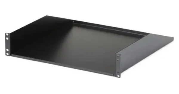 StarTech 2U rack polica čierna / Polica do racku / 19" / nosnosť 56,6 kg / hĺbka 457 mm (CABSHELFHD)