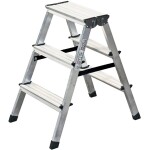 Krause 120328 hliník stupňovitý dvojitý rebrík Max.prac. výška: 2.20 m strieborná 2.4 kg; 120328