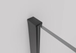 CERANO - Sprchová zástena Walk-in Onyx Round Ľ/P - 6 mm - čierna matná, transparentné sklo - 100x190 CER-670873