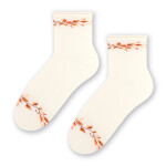 Dámske vzorované ponožky 099 ecru 38-40