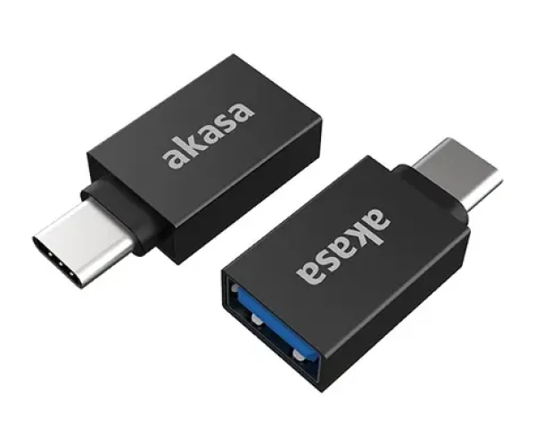 Akasa AK-CBUB62-KT02 adaptér čierna / USB-A adaptér / USB-C - USB-A / 2ks (AK-CBUB62-KT02)