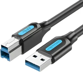 Vention čierna (COOBI) / Kábel USB 2.0 AB / 3 m (COOBI)