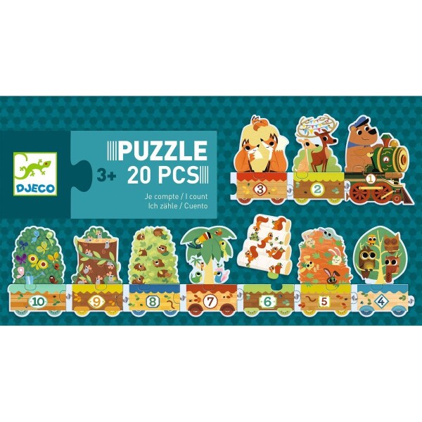 Djeco Puzzle Zvieratkový vlak