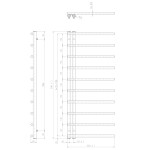 SAPHO - JUSTINA vykurovacie teleso 500x1246 biela mat IR546W