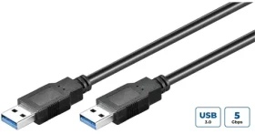 MicroConnect kábel USB3.0 A (M) - USB3.0 A (M) 3M čierna / 5000Mbit/s (USB3.0AA3B)