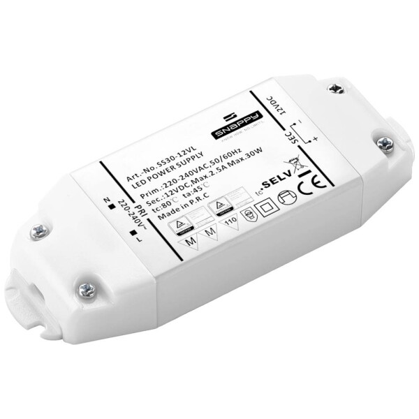 Dehner Elektronik napájací zdroj pre LED, LED driver konštantné napätie 30 W 1.25 A 24 V/DC ochrana proti prepätiu, prepätia, bez možnosti stmievania; SS 30-24VL Regular Size