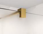 HOPA - Walk-in sprchovací kút LAGOS GOLD NEW 200 - Farba rámu - Zlatá, Rozmer A - 120, Rozmer C - 200, Výplň - Matné bezpečnostné sklo - 8 mm BCLAGO12BGFN2