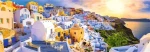 Trefl - Puzzle - Panoramatické puzzle Západ slnka na Santorini, Grécko