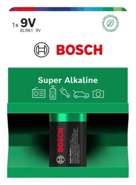 BOSCH 6LR61SA1B/00 Super Alkaline 9V / Alkalická batéria / 6LR61 / 1 ks (8594162800216)