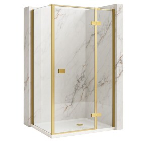 REA/S - Sprchovací kút Atlas 120x90 Brush Gold vpravo KPL-K4477