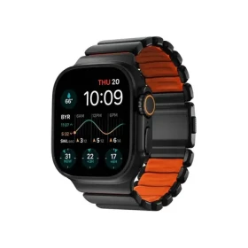 Nomad Stratos Band FKM remienok pre Apple Watch 49mm/Ultra čierna/oranžová (NM011116858)