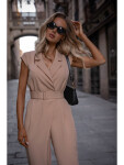Dámsky overal s asymetrickým vzorom M780 Beige - MOE S-36 béžová
