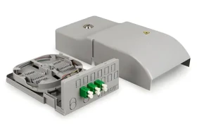Digitus FTTH prípojková skriňa / Prípojková skriňa / 3x LC/ APC Duplex / Sivá / 256x122x59 mm (DN-949103)