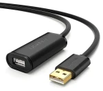 Ugreen USB-A - USB-A 20 m čierna / Kábel / USB 2.0 aktívny / 480 Mbit/s (10324)
