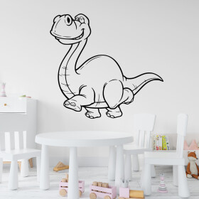 Veselá Stena Samolepka Brontosaurus Farba: černá, Veľkosť: 40 x 38 cm