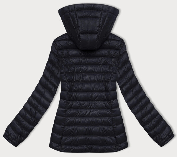 Dámska prešívaná bunda v grafitovej farbe s kapucňou J Style (16M9102-105) odstíny šedé S (36)
