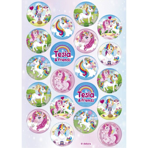 Fondánový papier predvyrazený na cupcake unicorn - Dekora - Dekora