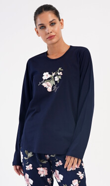 Dámske dlhé pyžamo Alice tmavě modrá 1XL