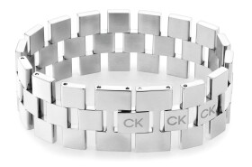 Calvin Klein Masívny oceľový náramok Geometric 35000243