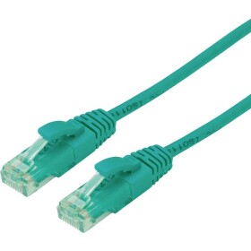 Roline recycled material 21.45.3133 RJ45 sieťové káble, prepojovacie káble CAT 6A U/UTP 3.00 m zelená netienený, PVC plášť 1 ks; 21.45.3133